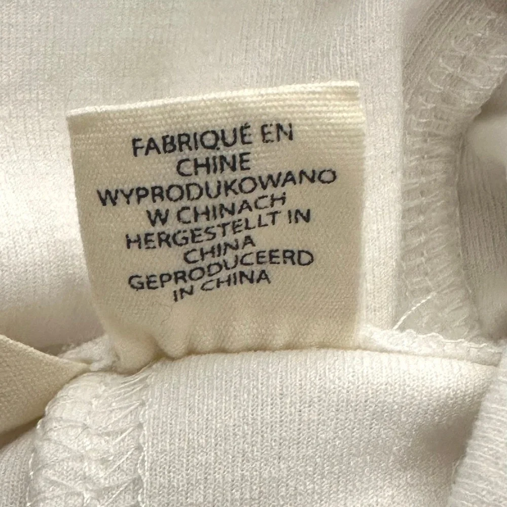 Akini White Textured Pullover Hoodie Long Sleeve‎ Casual Athleisure Women Small